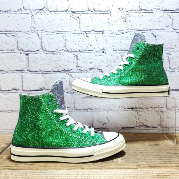 CONVERSE - Chuck Taylor/J.W. Anderson - Sneakers, green/black/blue, size 6 - Picture 5 of 8